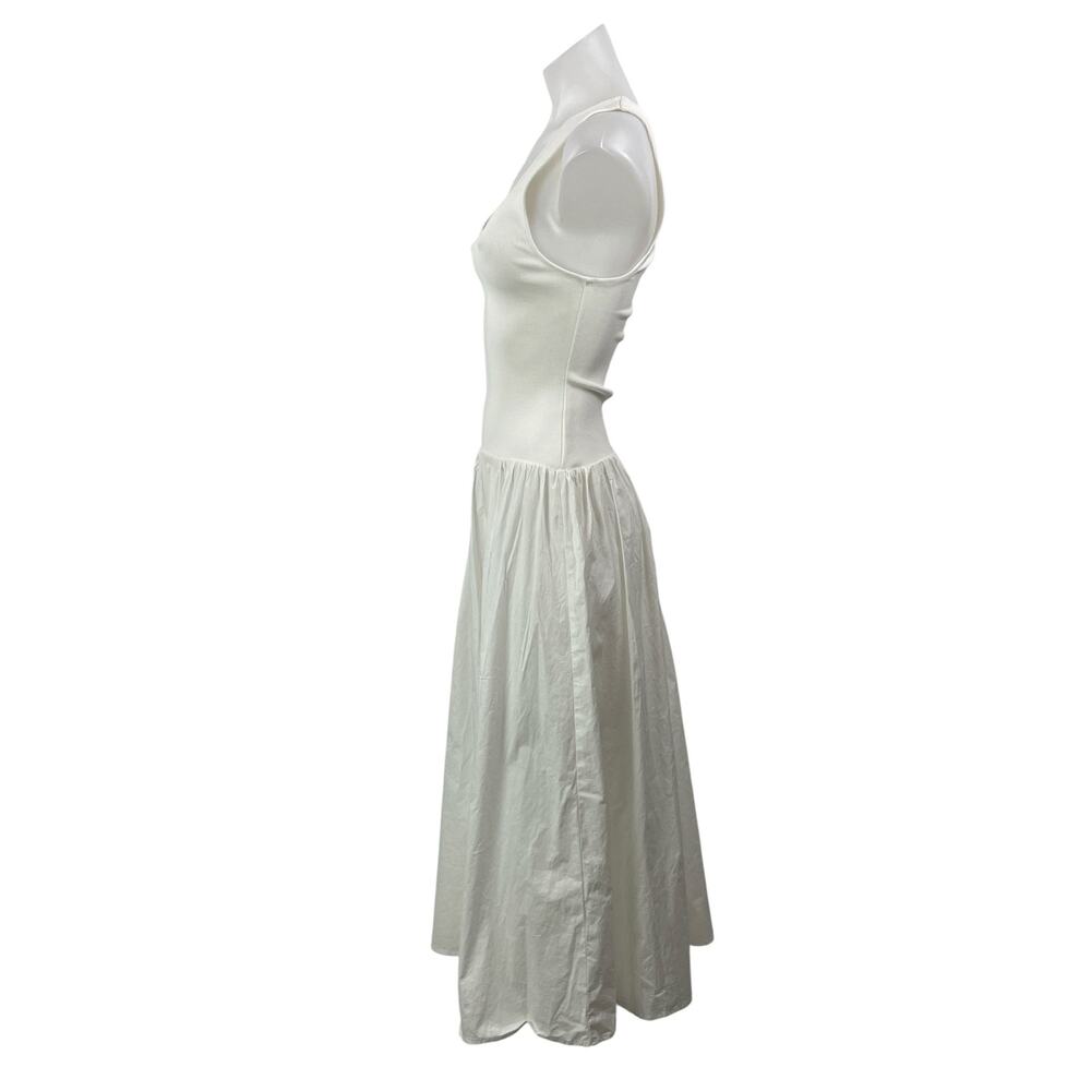 WeWoreWhat Women's White Sleeveless Drop Waist Fit & Flare Mini Tank Dress Sz S - Picture 2 of 5